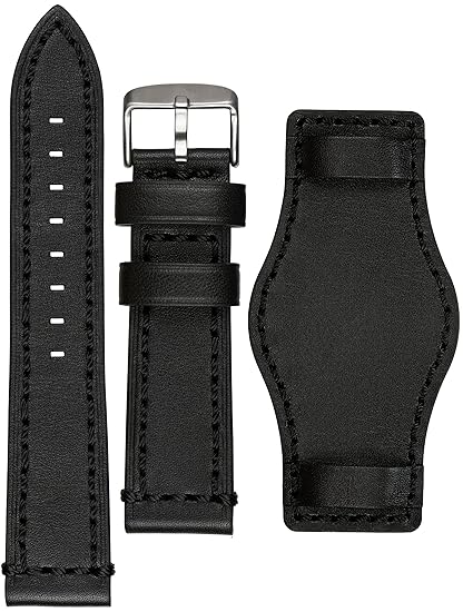 Astroavia Herren Uhrenarmband mit Unterlage Edelstahldornschließe L4U4