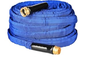 YOTOO Garden Hose 100 FT, Lightweight, Durable, Flexible, Non-Expanding, Kink-Free Water Hose with Solid Brass Fittings for Outdoor, Watering flants and flowers, Car Wash