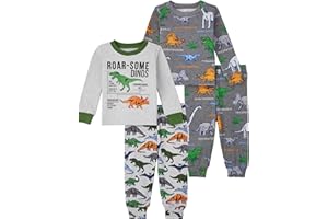 The Children's Place baby-boys And Toddler Boys Long Sleeve Top and Pants Snug Fit 100% Cotton 2 Piece Pajama Sets