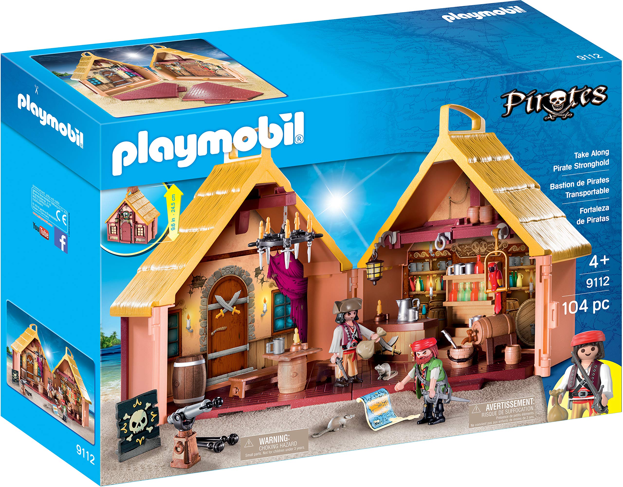 Playmobil Stronghold 9112 Pub Pirate Carry Case 38.4 x 51.5 x 14.2 cm, Multicolor