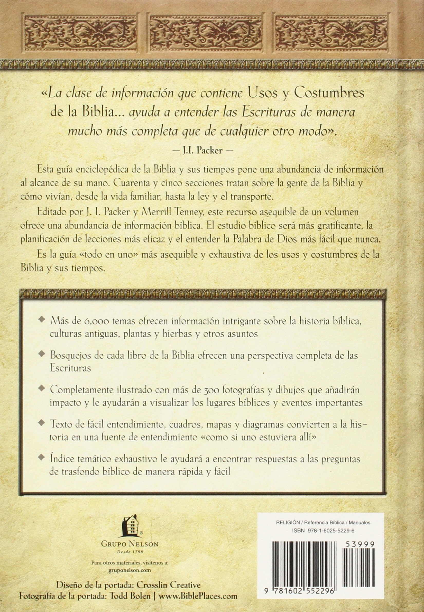 Usos y Costumbres de la Biblia: Manual Ilustrado: Prof J I Packer PH.D,  Merrill C Tenney: Amazon.com.mx: Libros