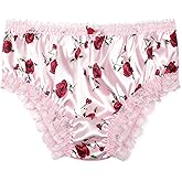 Satini Women's Satin Frilly Lace Sissy French Knickers Briefs Panties