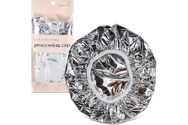 Kitsch Aluminum Foil Heat Cap for Deep Conditioning - Reusable Hair Streamer For Coloring, Perm & Treatment, Heat Cap with El