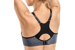 SYROKAN Women's Full Support High Impact Racerback Lightly Lined Underwire Sports Bra