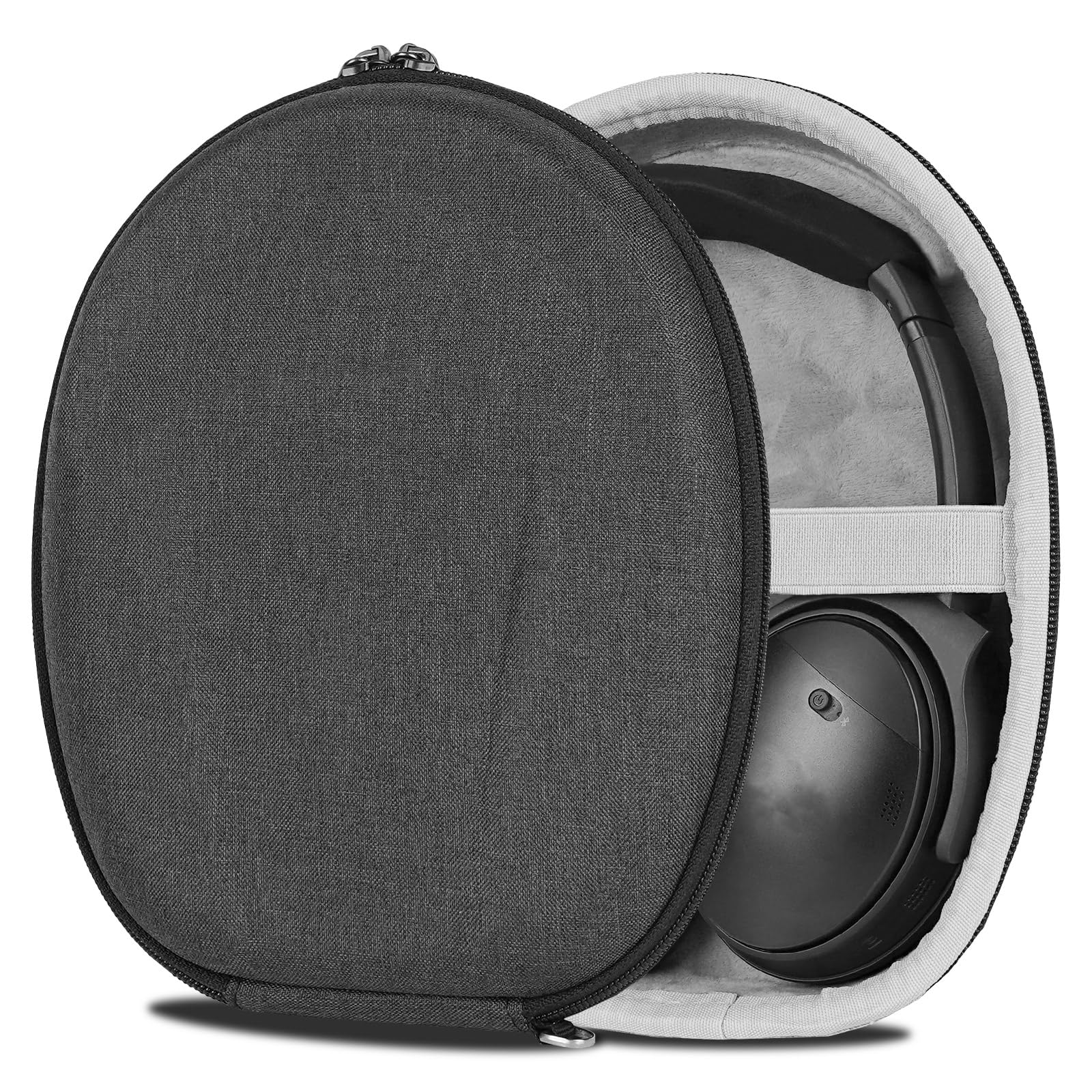 Geekria Shield Case Compatible with Grado SR325e, SR225x, SR125, SR80, SR60, PS2000e Headphones, Replacement Protective Hard Shell Travel Carrying Bag with Cable Storage (Grey)