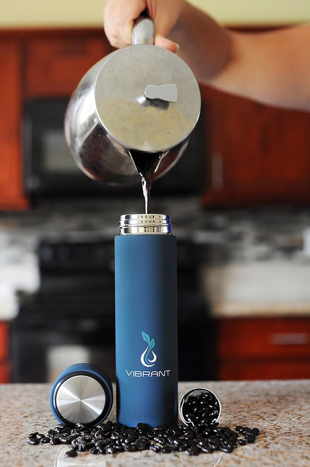 Vibrant All in ONE Travel Mug Tea Infuser Bottle Insulated HOT Coffee 646437644075 eBay