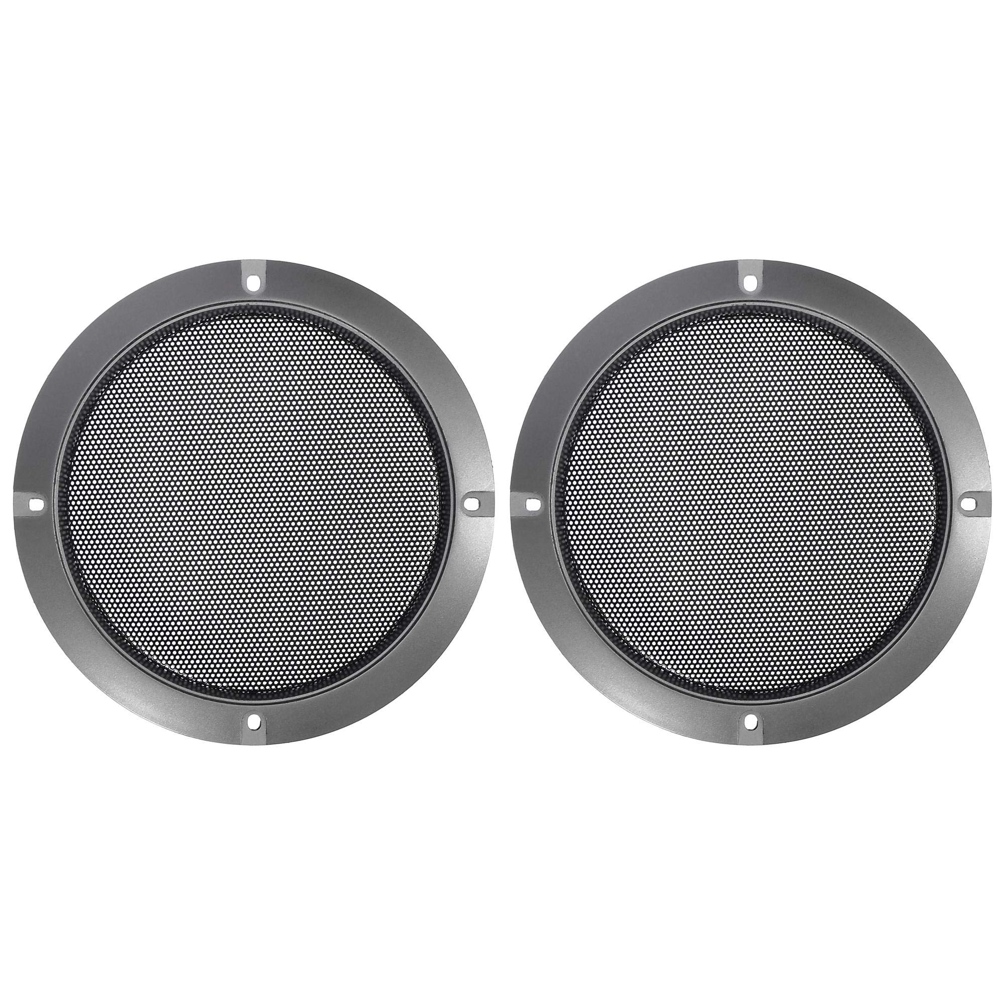 X AUTOHAUX 2pcs 5" Titanium Tone Car Audio Speaker Cover Mesh Grill