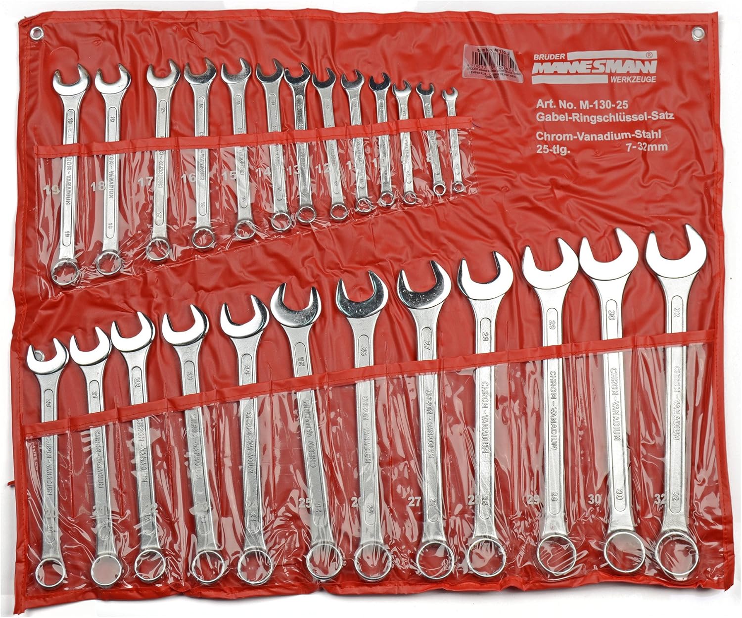 Mannesmann 7-32 mm Combination Wrench Set/CV/GS-Approved (25 Pieces), Ratchet Wrench - Image 3