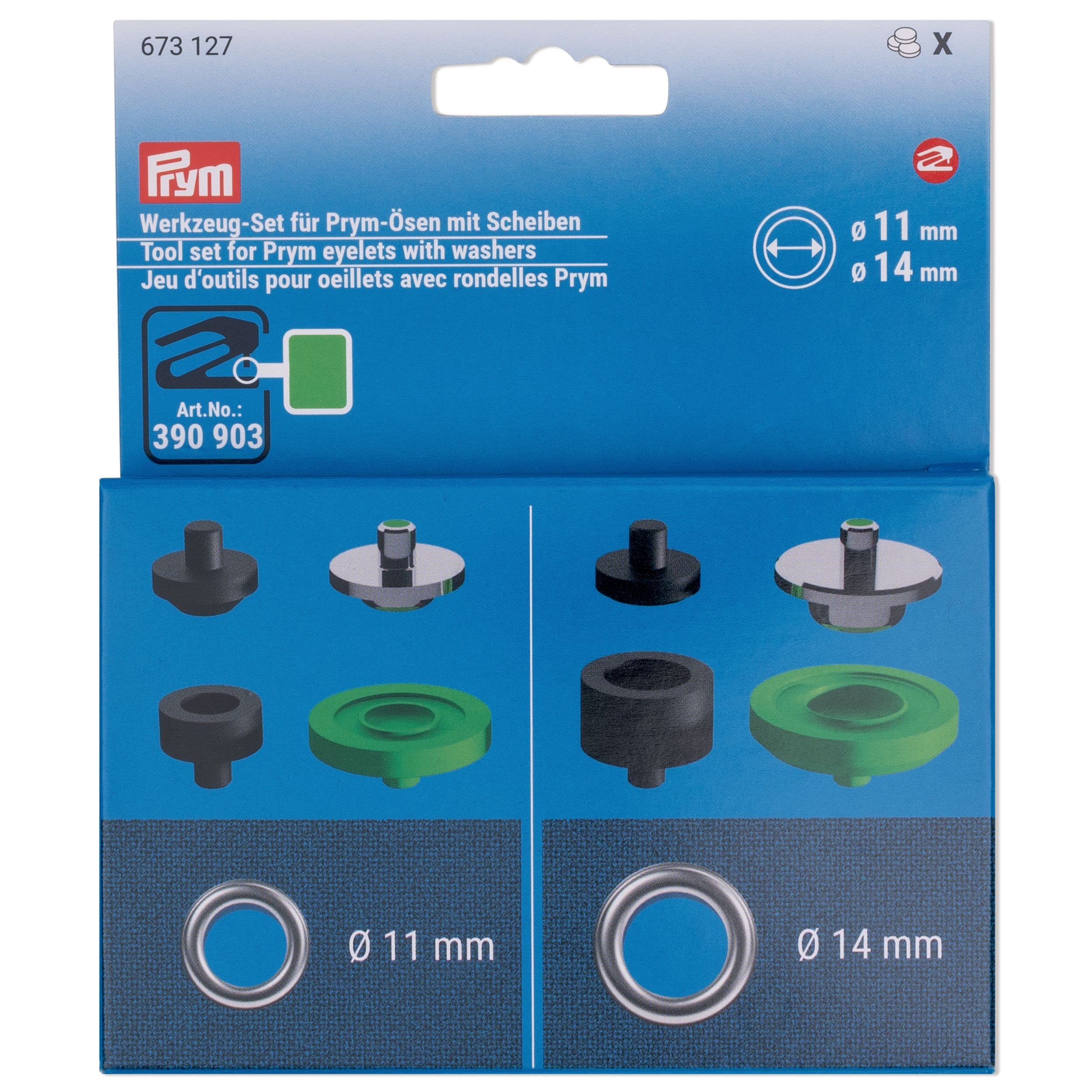 Prym - Prym (11-14mm) Tool Set for Eyelets with Washers - 8 Pieces