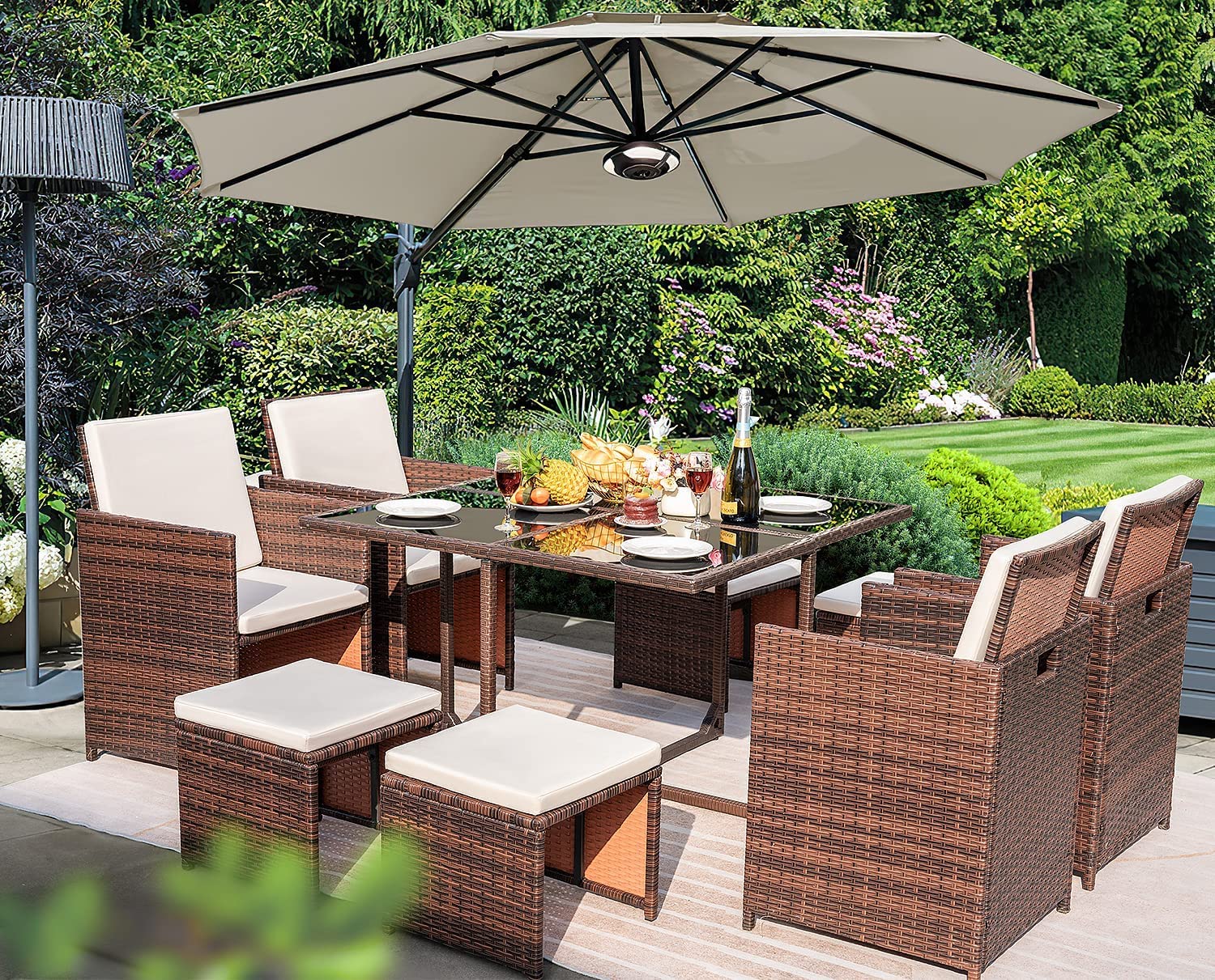 Rattan Furniture Garden Chairs And Table Amazon MQ Infinity