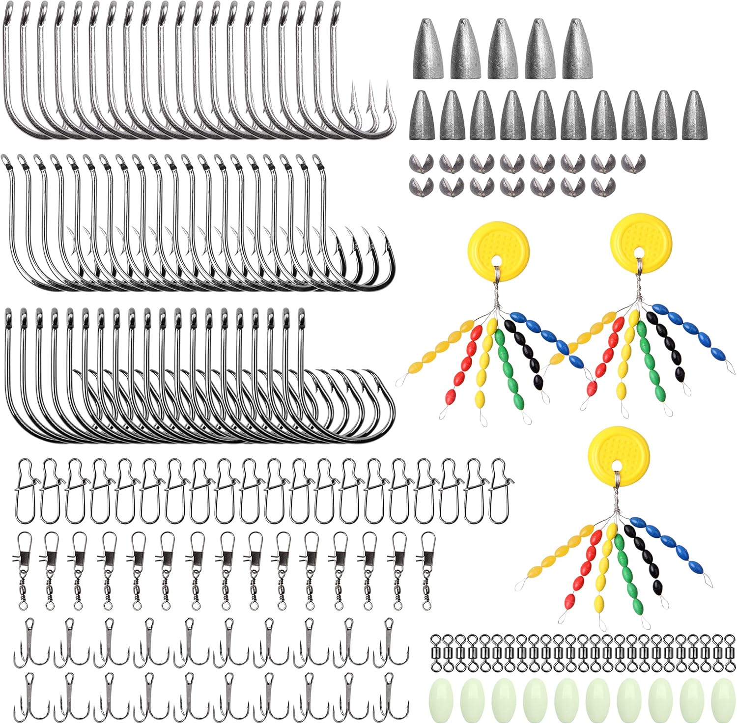 fishing hooks and weights