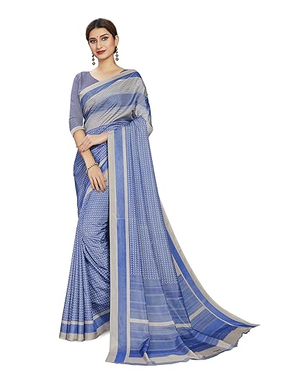 Divaastha Blue Malbari Silk Abstract Saree with Blouse Piece (VSI1014BLUE)