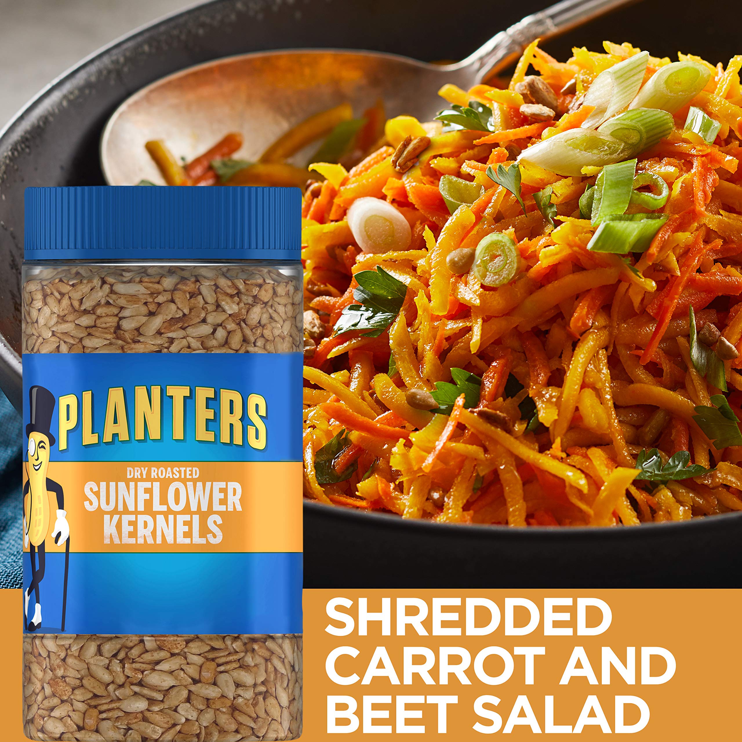 Planters Dry Roasted Sunflower Kernels (5.85 oz Canisters, Pack of 12