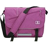 OIWAS 15.6 Inch Messenger Bag for Women, Laptop Satchel Bags for Women Crossbody Shoulder Bag Large Briefcase Computer Bag Work Travel Purple