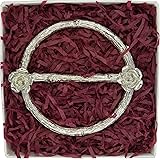 Rose Scarf Ring, Twig with Two Roses, Hand Crafted Jeweellery, Hand Made Jewellery, Handcast in Fine Pewter by William Sturt