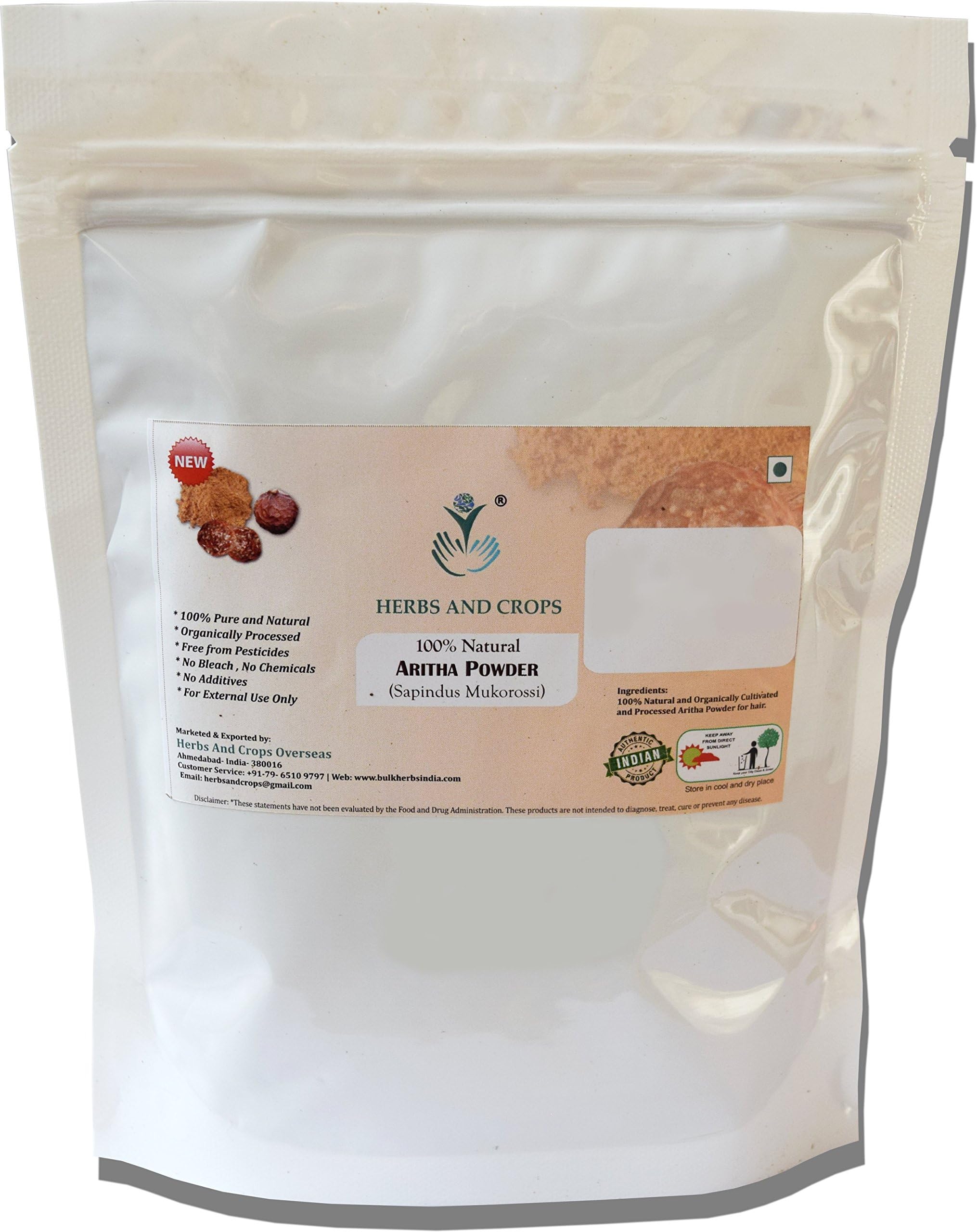 Herbs and Crops Aritha Powder for Silky Smooth Hairs, 227g