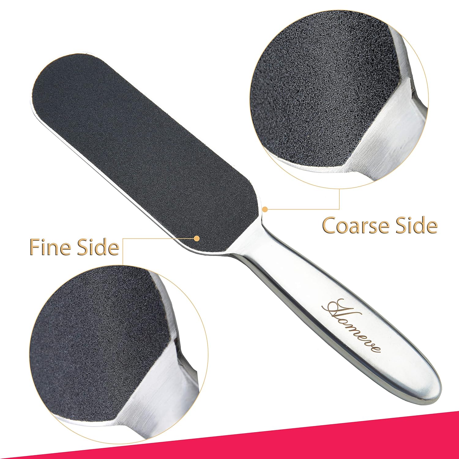 Professional Pedicure Foot File - Reusable Stainless Steel Cracked Skin Corns Callus Remover Feet Rasp : Beauty