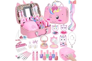 Kids Nail Polish Set for Girls,Kids Makeup Kit for Girls Non-Toxic Quick Drying,Christmas Birthday Gifts,Unicorn Gift for Gir