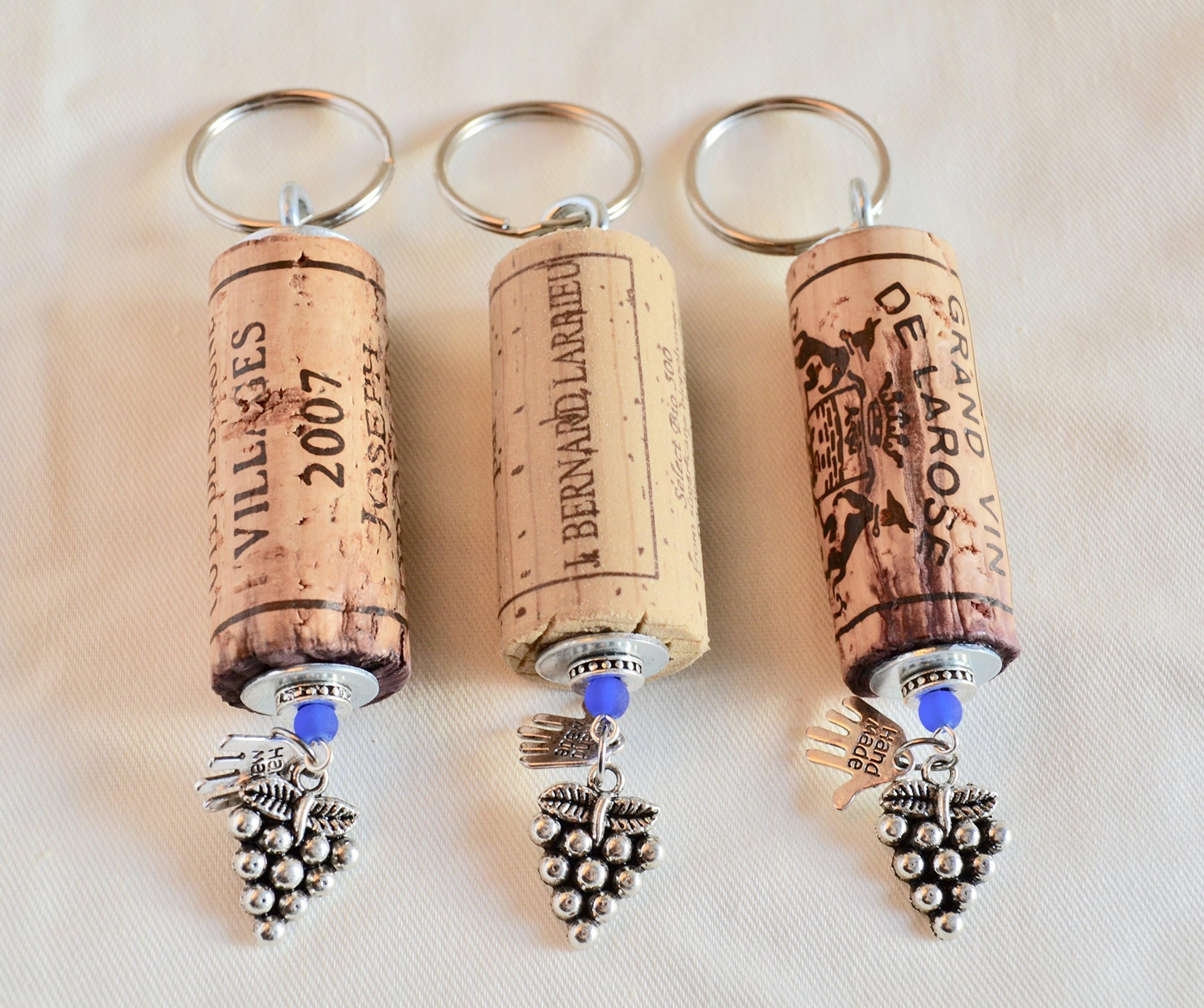 Recycled Wine Cork Key Ring