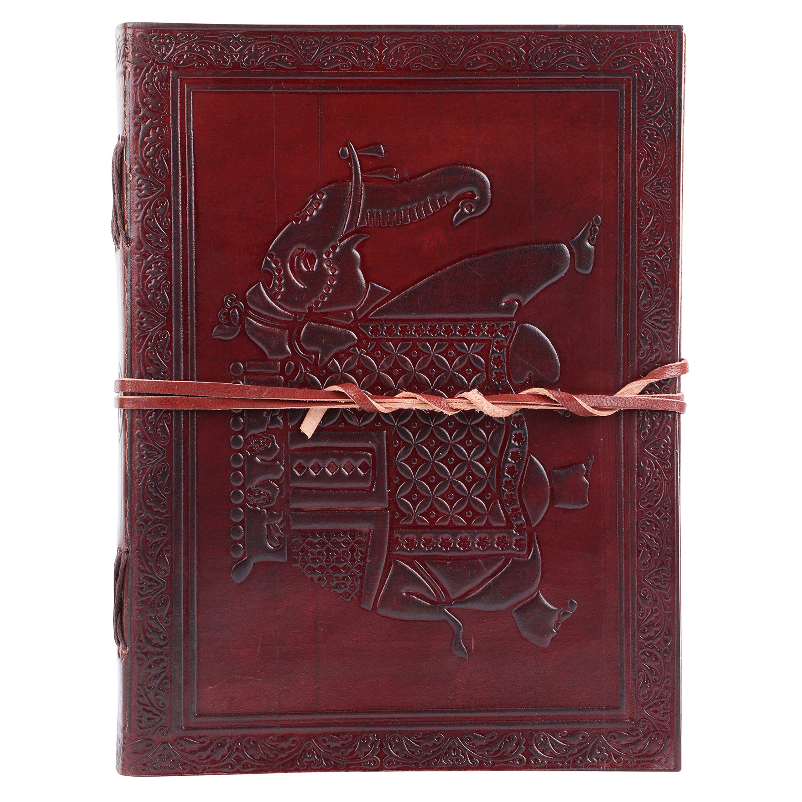 OVERDOSE Elephant Leather Journal Diary Notebook - Handcrafted Journal For School Students, College, Office, Notebook, Sketchbook for Men And Women - Size 6 x 8 inches | 15 x 20 cm | A5