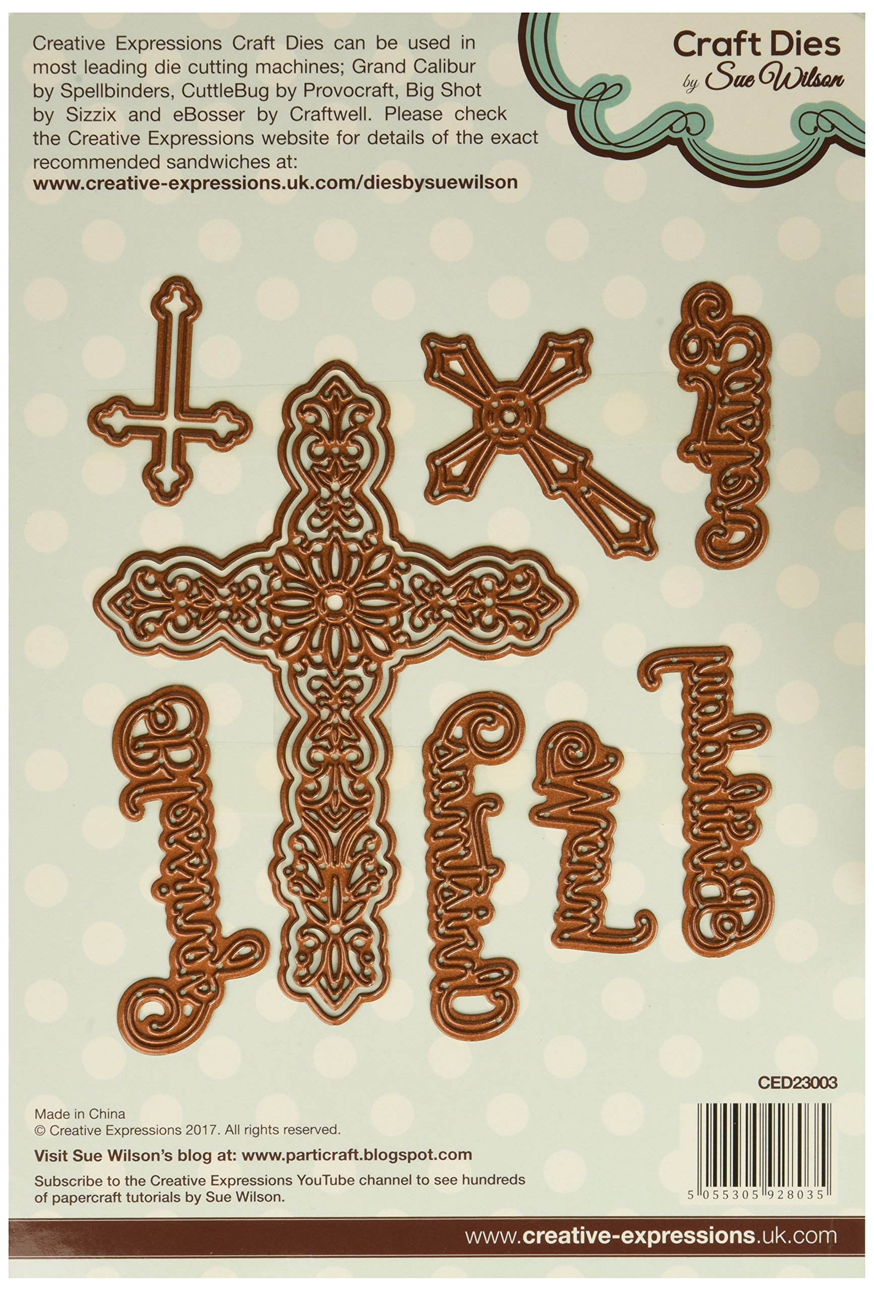 Sue Wilson Necessities Collection Elegant Cross, Metal, Largest Die 11.8 x 8.5 cm