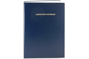 BookFactory Blue A4 Lab Notebook - 96 Pages (5mm Grid Format), A4-8.27 x 11.69 (21 cm x 29.7cm), Blue Cover, Smyth Sewn Hardb