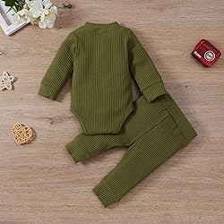 Newborn Baby Boy Girl Clothes Ribbed Knitted Cotton