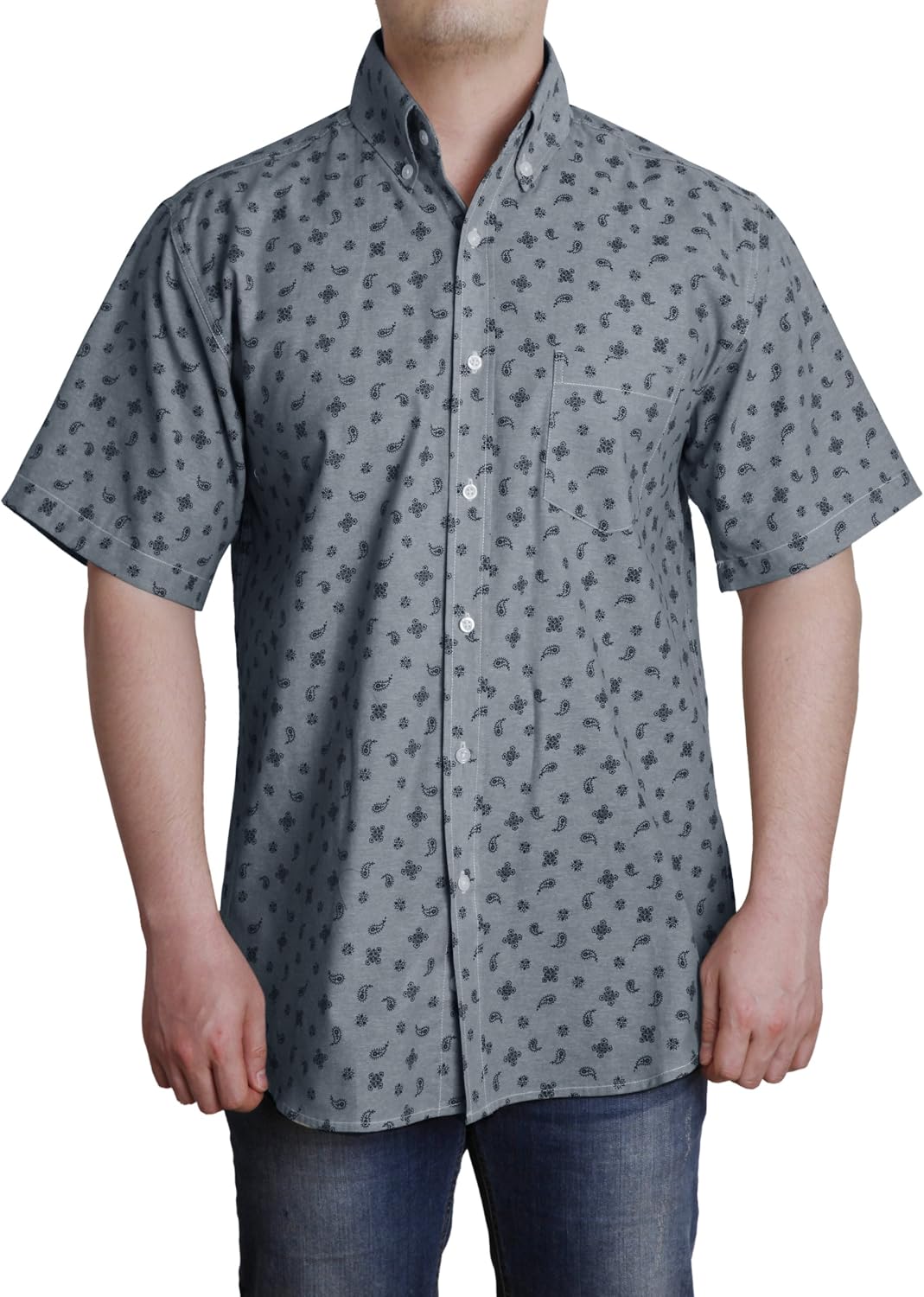 paisley short sleeve shirt mens