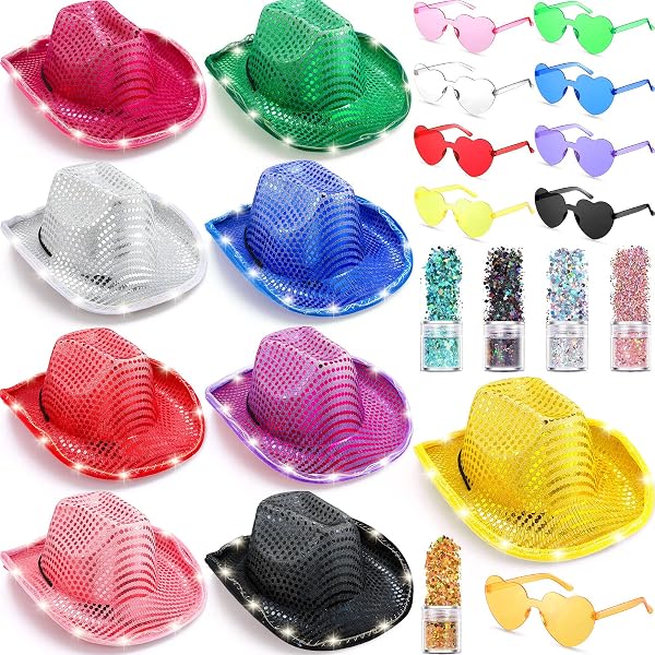 Amazon.com: Holographic Cowgirl Space Rave Hat with Rimless  display picture 2