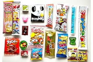 Konbini Japan - 20 Variety Pack Dagashi Assortment - Japanese Snacks, Candy, Gummy, Chips, Gum, Ramune, Konpeito, Umaibo, Pandaro, Sweets, Cookies (Pack of 20)