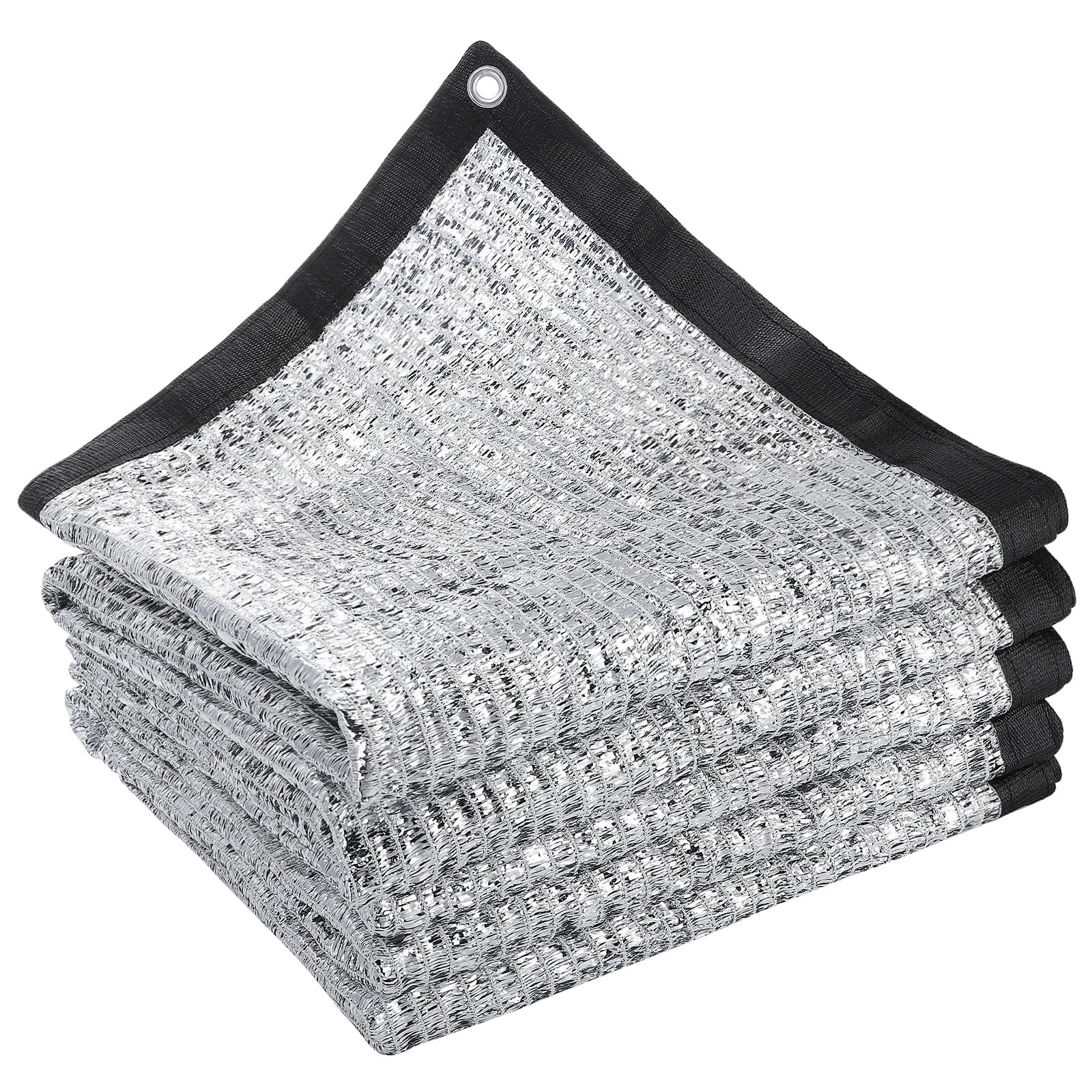 Photo 1 of 70% Reflective Aluminet Shade Cloth - 10 x 14 FT Durable Sun Protective Shade Covers with Grommets Providing UV Protection and Cooling for RV Cars Camping Chicken Coop Garden Greenhouse Pickup Trunk