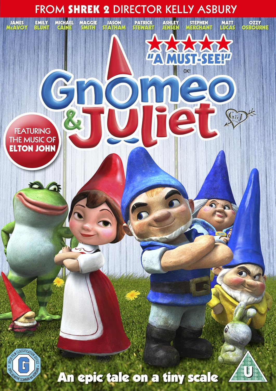 Amazon Com Gnomeo Juliet Dvd James Mcavoy Emily Blunt Jason Statham Michael Caine Ashley Jensen Matt Lucas Stephen Merchant Ozzy Osbourne Maggie Smith Patrick Stewart Julie Walters Hulk Hogan Movies Tv