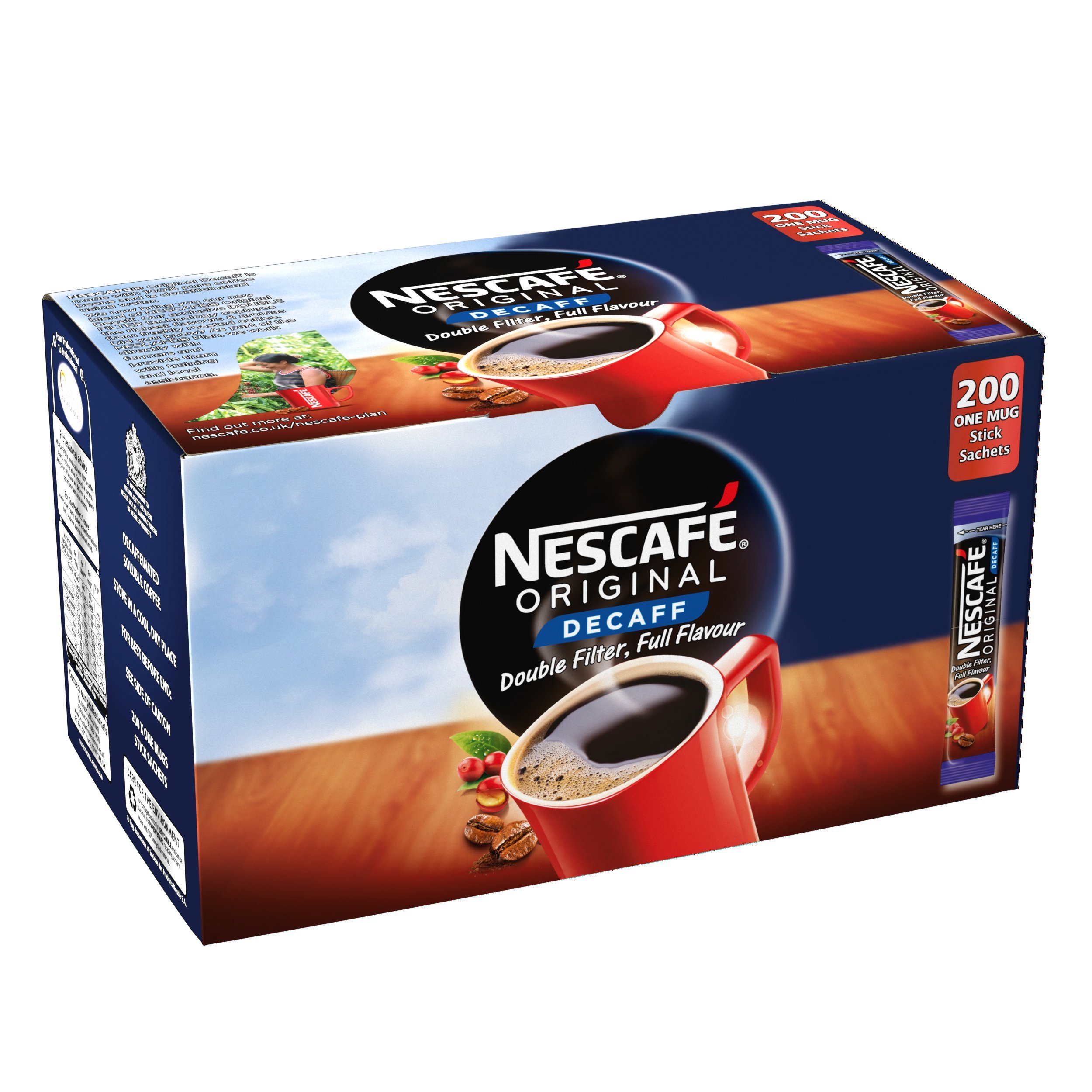 Nescafé Original Instant Decaffeinated Coffee, 200 Sachets X 1.8G Buy