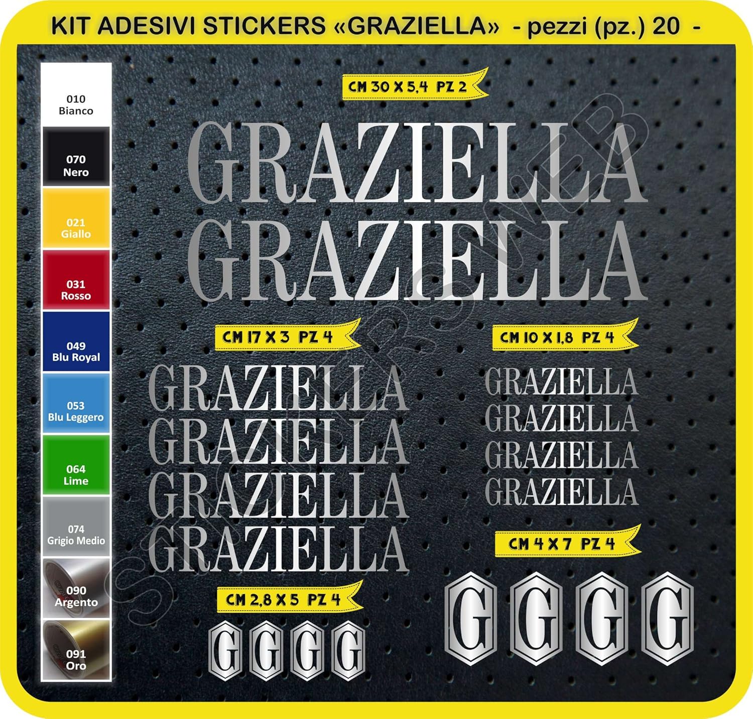 adesivi bicicletta argento