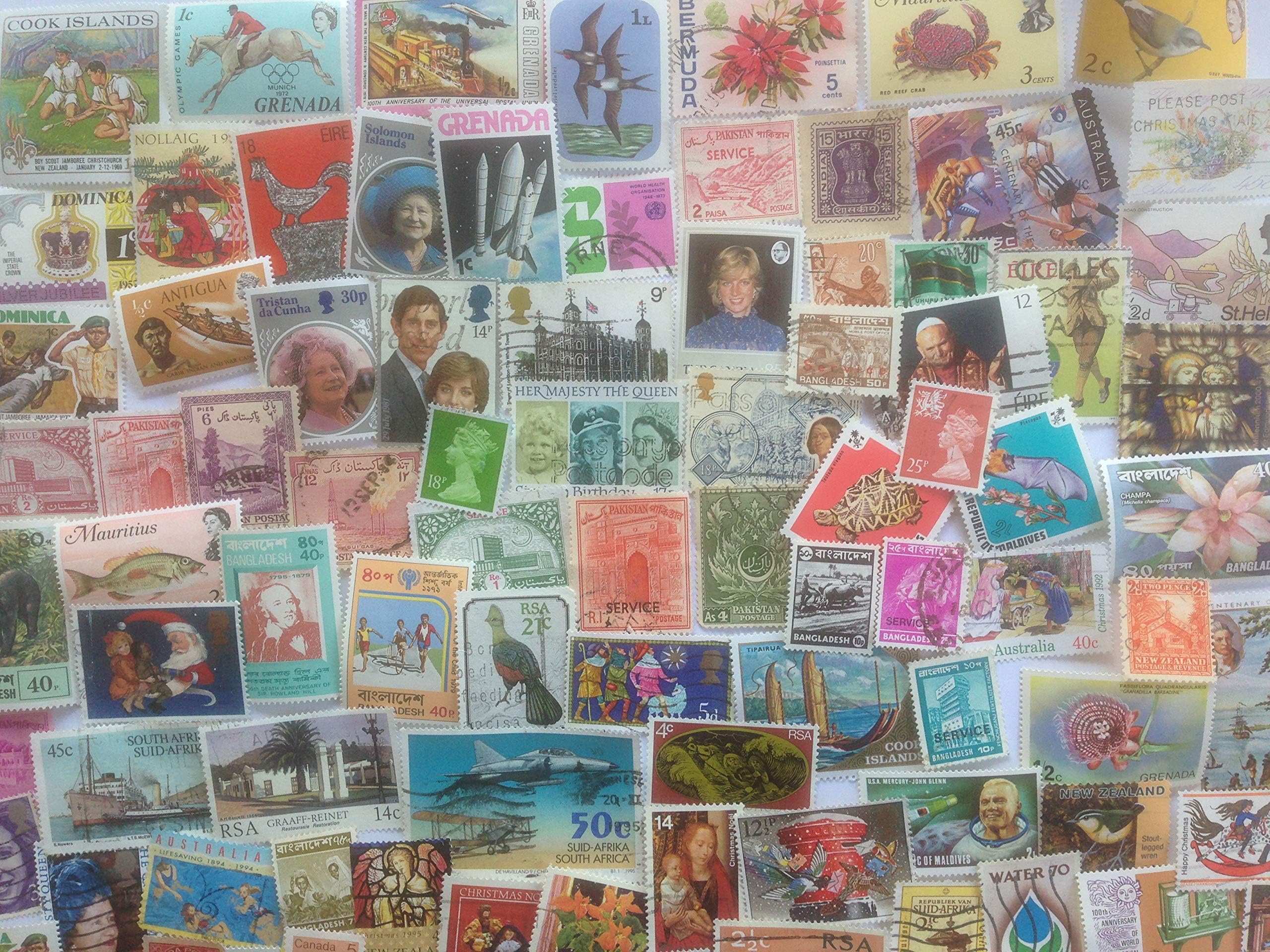 1000 to 20,000 Different British Empire/Commonwealth Including Great Britain Stamps Collection (Stamps for Collectors) (3000 Different Stamps)