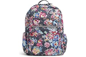 Vera Bradley Women's Cotton Campus Backpack, Pretty Posies, One Size