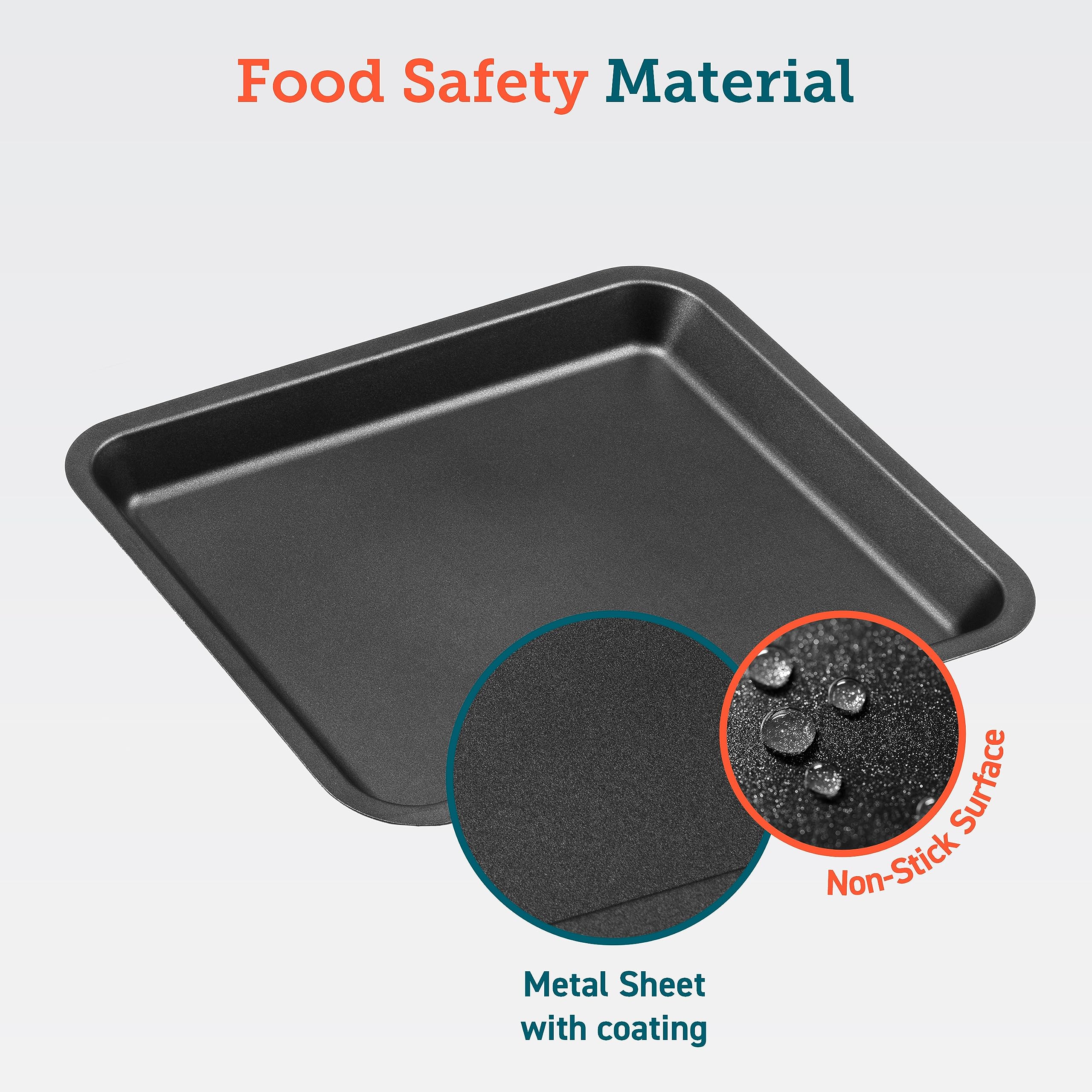 COSORI Oven Tray，Baking Sheet，Drip pan for CO130-AO, CS130-AO, CCO-R252-SUS & CCO-R251-SUS，Air Fryer Toaster Oven Replacement Accessories