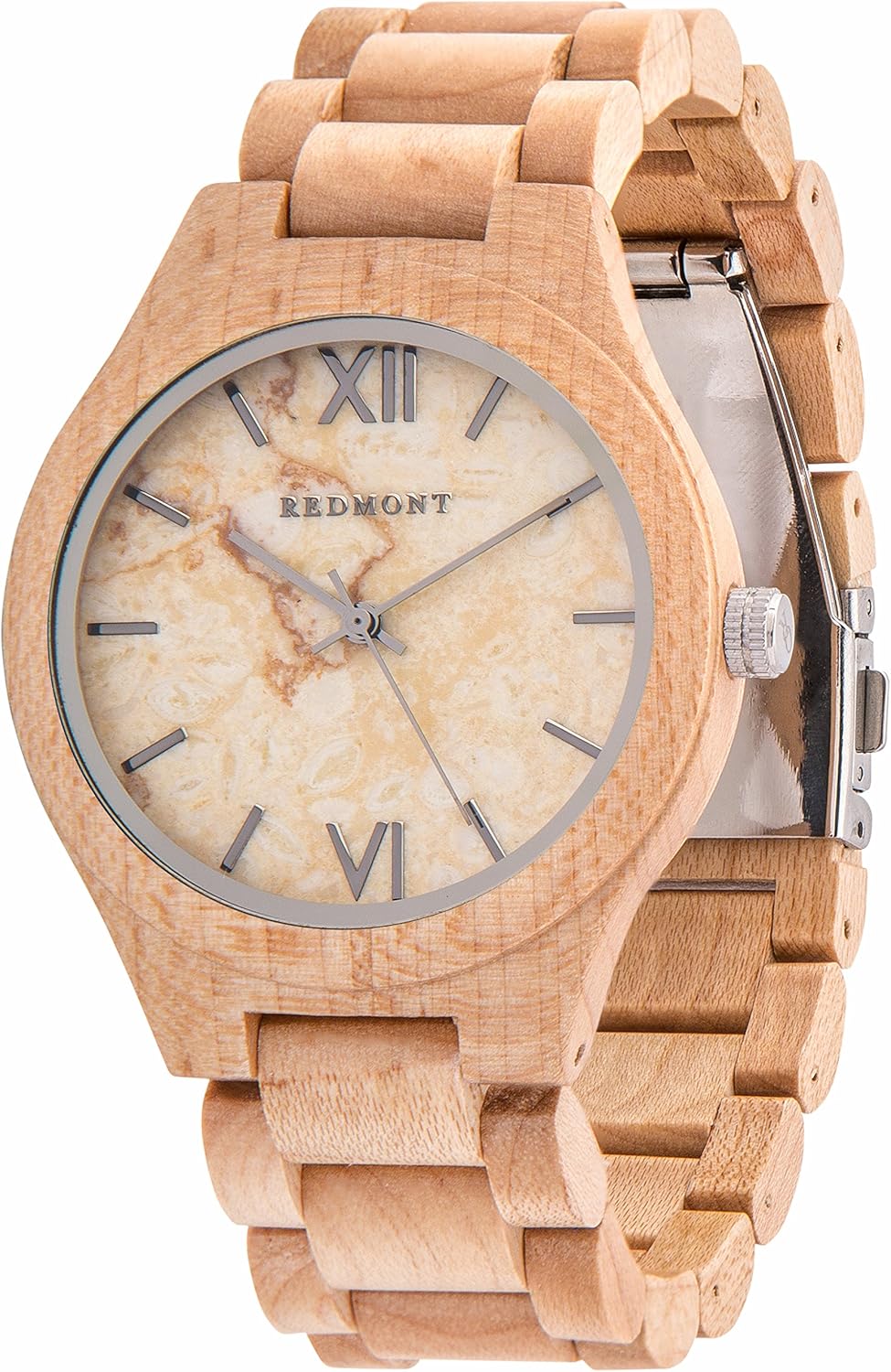 OLIVER REDMONT Wooden Watch Handmade from Genuine Sandalwood White