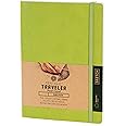 Pentalic 6" x 8" Pocket Sketchbook Traveler Journal, 160 Pages, Olive Green