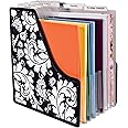 Storage Studios Projections Paper Holder with 10 Expandable Sections, 14.625 x 9 x 14.25 Inches, Black and White (CH92650)