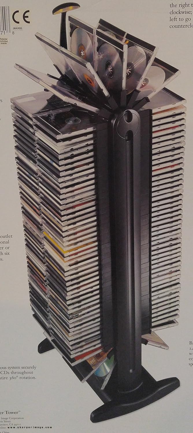 Sharper Image Power Tower 200 Motorized CD storage rack Amazon.ca
