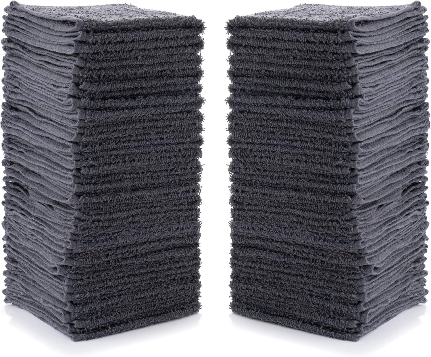 Simpli-Magic Cotton Washcloths 12” x 12”, Gray 24 Pack: Home & Kitchen