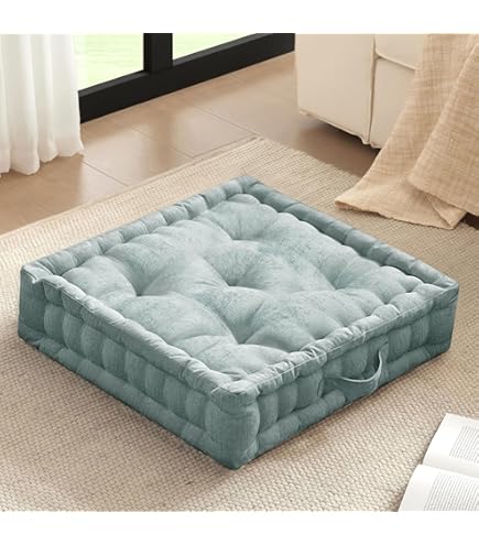 Amazon.com: Extra Large Floor Pillow, Square Tufted Floor Cushion