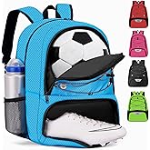 Hsmihair Youth Soccer Bag-Soccer Backpack&Backpack for Football Basketball,with Ball Compartment Separate Cleat Package