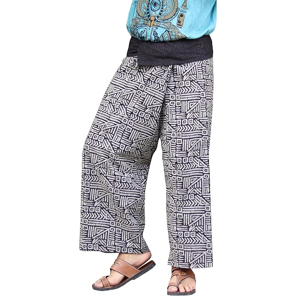 Raan Pah Muang – Leichte Fischerhose Aus Baumwolle, Handgefertigt In Thailand (Unisex, Gestreift)