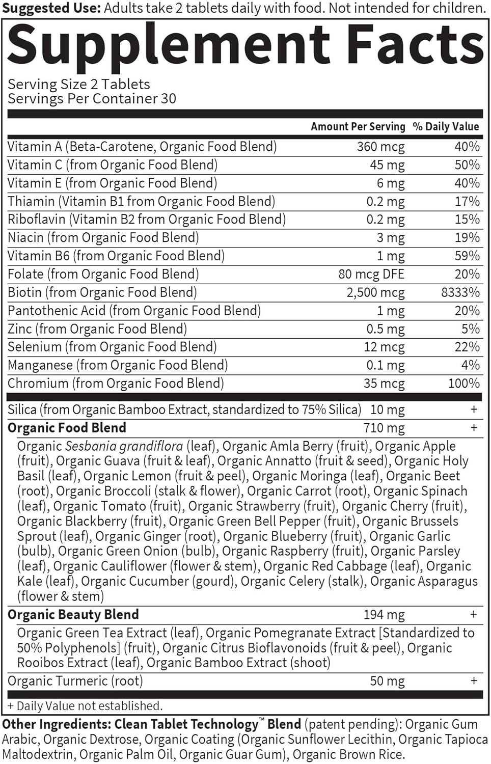 Garden of Life Mykind Organic Plant Collagen Builder - Vegan Collagen Builder for Hair, Skin and Nail Health, 60 Tablets Packaging May Vary: Health & Personal Care