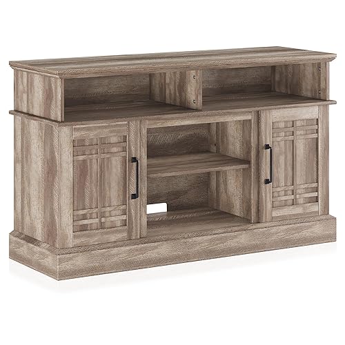 BELLEZE Modern 48" Farmhouse Wood TV Stand & Media Entertainment Center