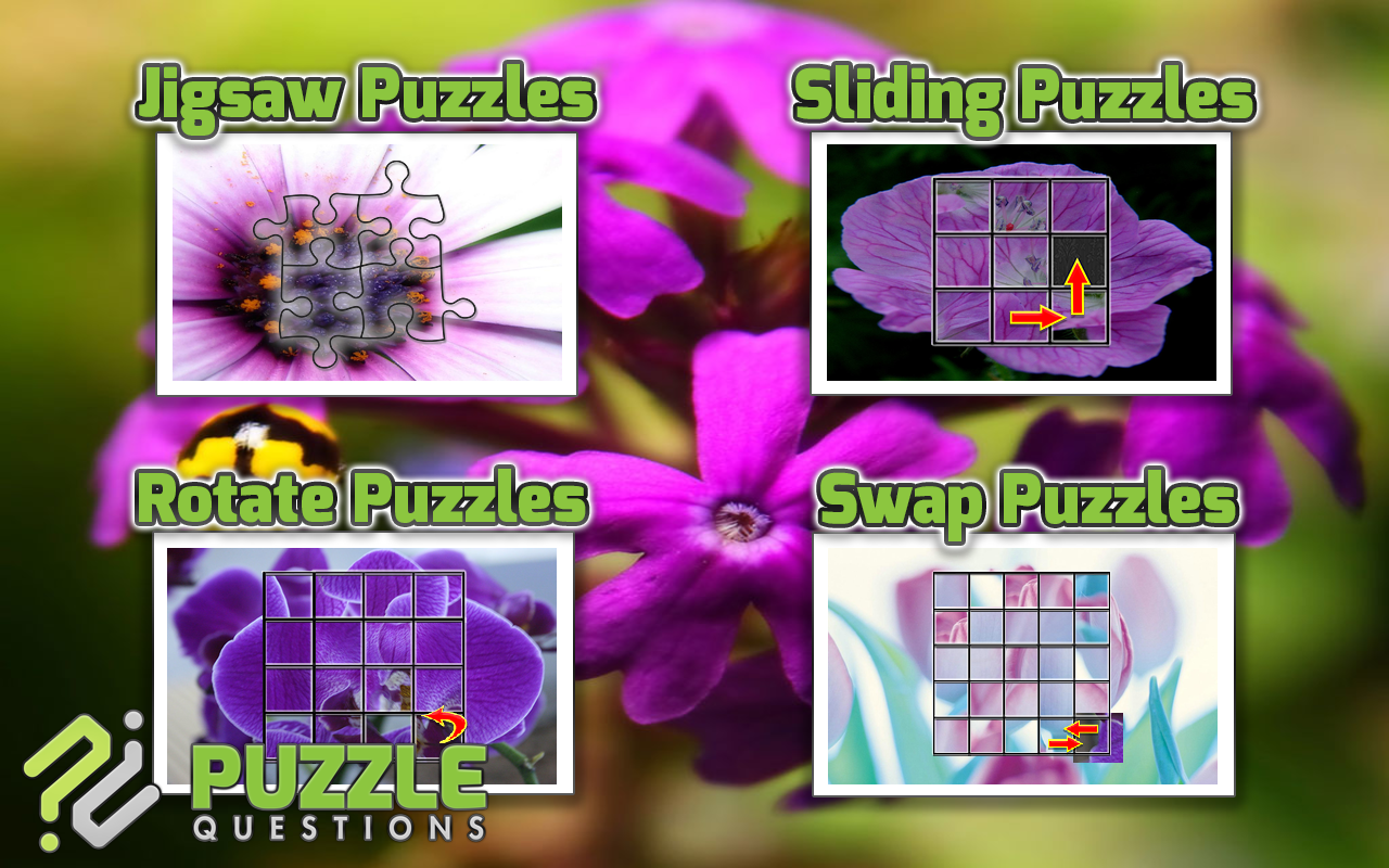Purple Flowers Jigsaw Puzzle for Android