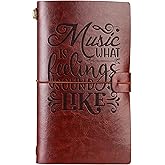 InnoBeta Music Lovers gifts Embossed Journal Notebook, for Music Lovers, musicians, teachers, men on Christmas, Birthday, Travel Diary, Lined Planner, 7x5 Inches - Sound