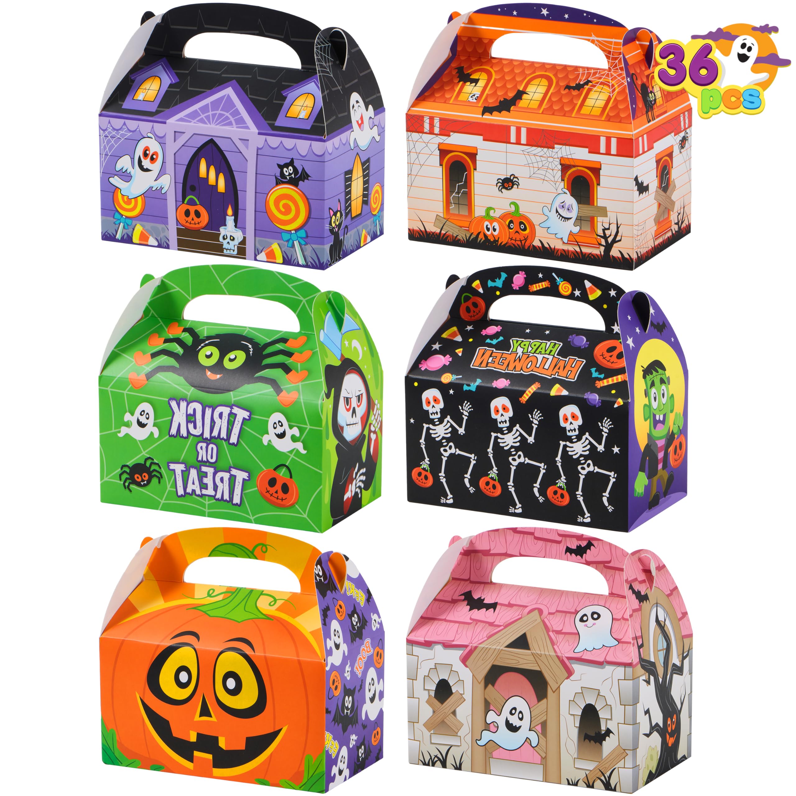 JOYIN 36 PCS Halloween Treat Boxes Candy Boxes Trick or Treat Cardboard ...